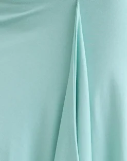 Esmeray Midi Skirt in Rayon Jersey Aqua
