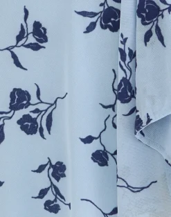 Esmeray Midi Skirt in Thin Leafy Blue