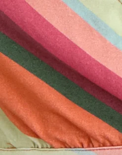 Espera Wrap Top in Mixed Stripe Orange