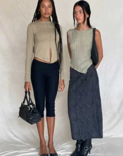 Etta Knitted Vest Top in Sage