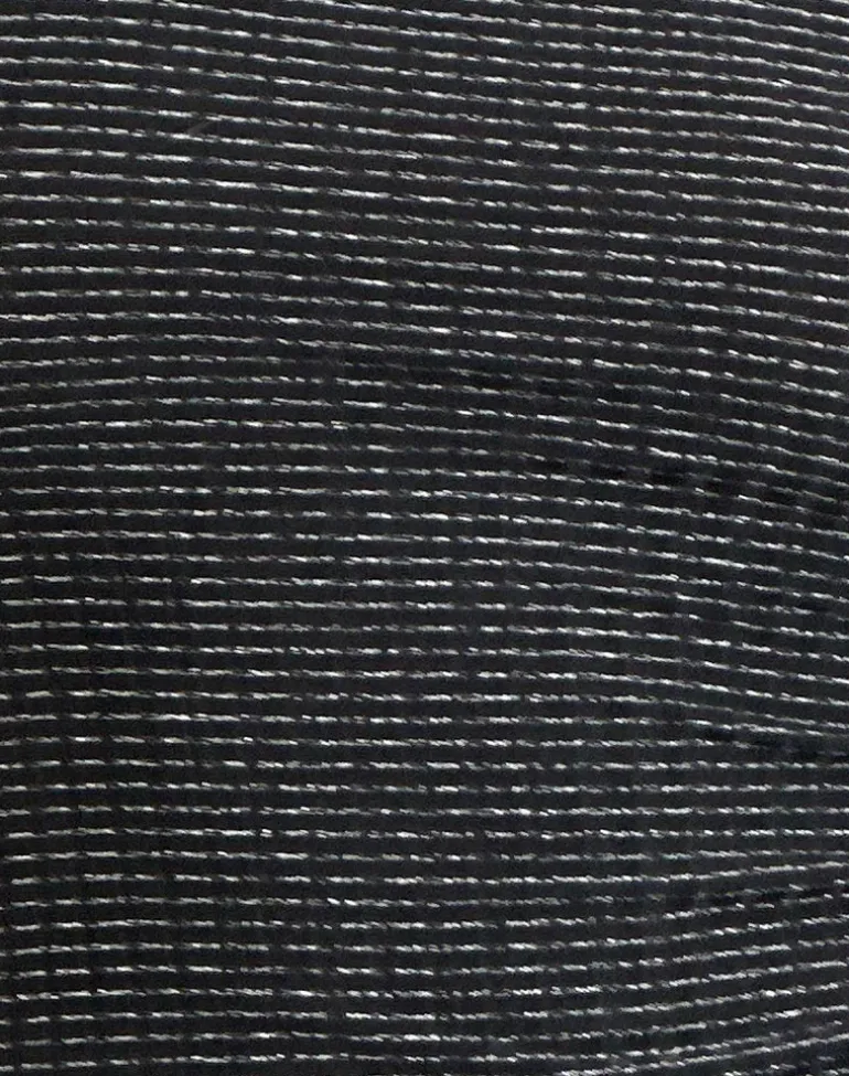 Etta Vest Top in Metallic Stripe Jersey Black