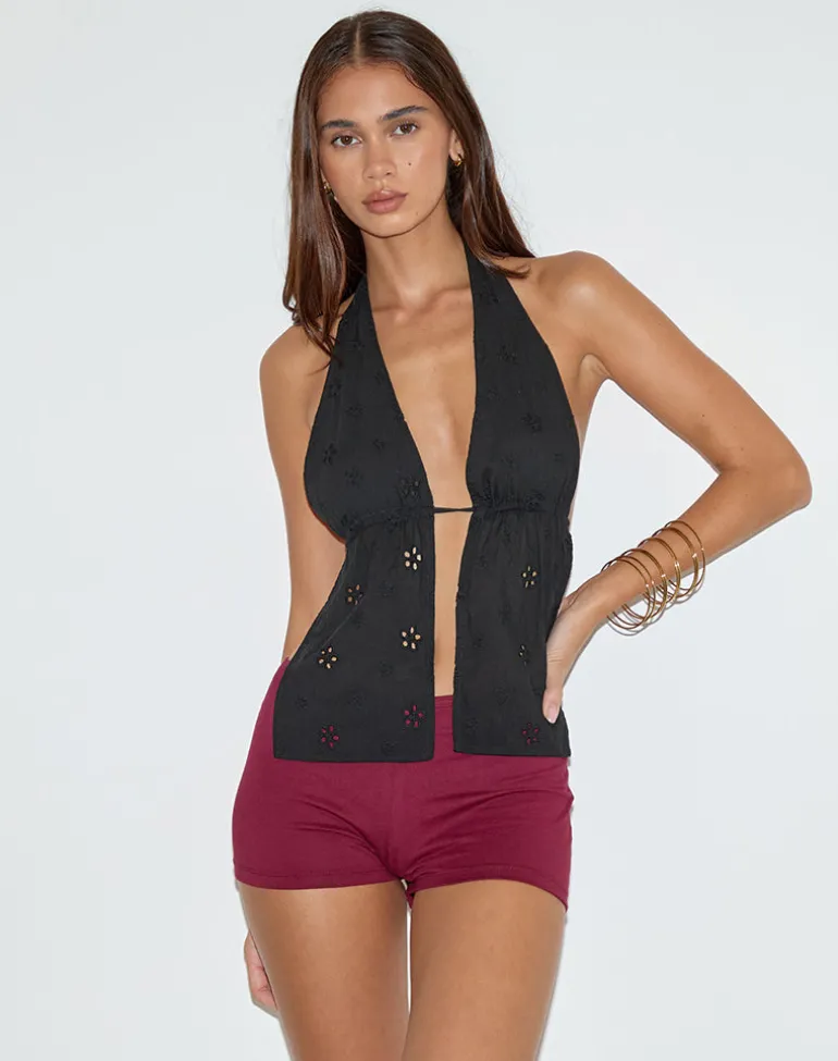 Eunia Short in Burgundy