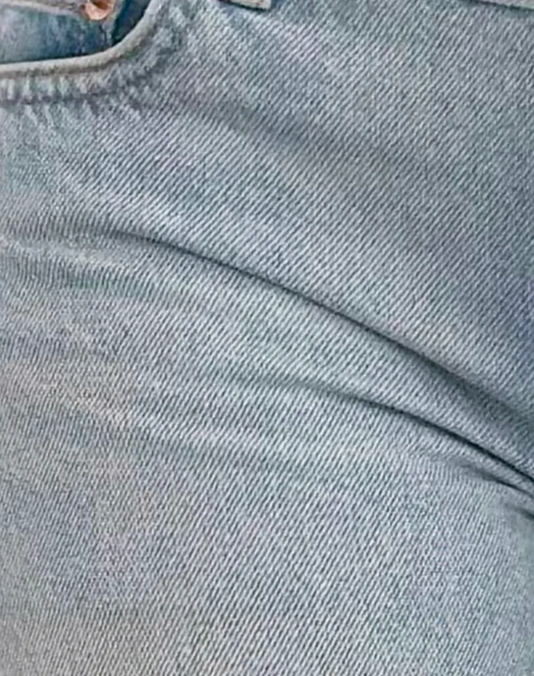 Extra Low Rise Flare in Breeze Blue Wash