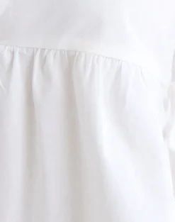 Fahwa Blouse with Tie Side in Poplin White