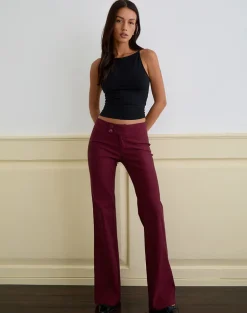 Falita Trouser in Tailoring Burgundy