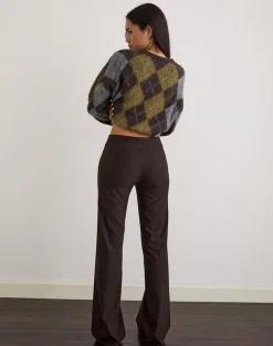 Falita Trouser in Tailoring Dark Brown