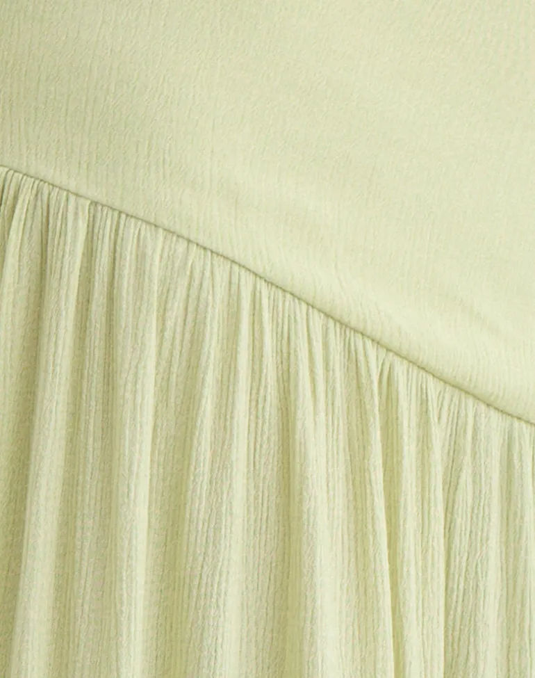 Fang Maxi Skirt in Crinkle Pistachio