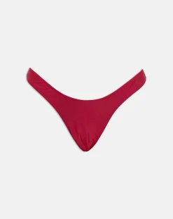 Farida Bikini Bottom in Shine Red