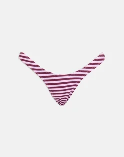Farida Bikini Bottom in Vivid Lines Purple and Pink
