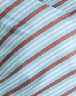 Fayez Slinky Top in Diagonal Striped Light Blue