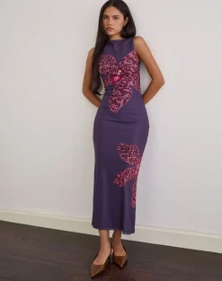 Fayola Maxi Dress in Vibrant Orchid Purple