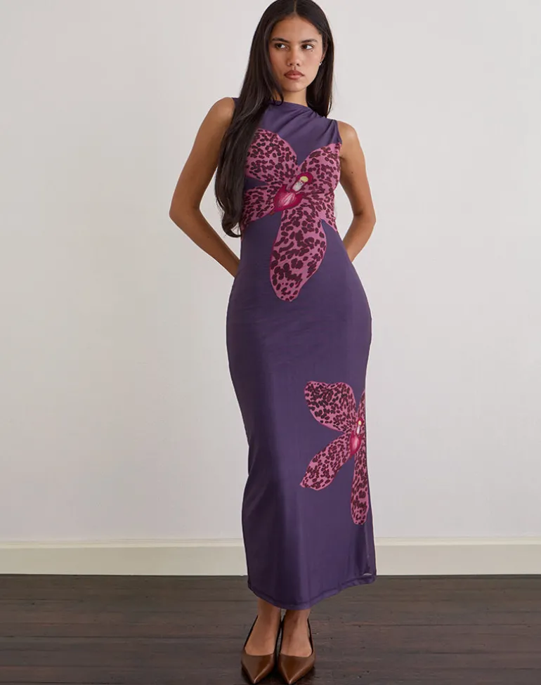 Fayola Maxi Dress in Vibrant Orchid Purple