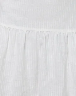Felicia Halterneck Mini Dress in Crochet White