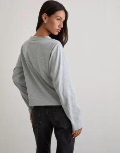 Feman Top in Jersey Grey Marl