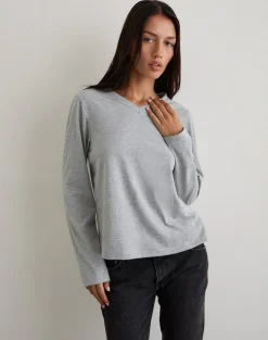 Feman Top in Jersey Grey Marl