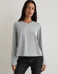 Feman Top in Jersey Grey Marl