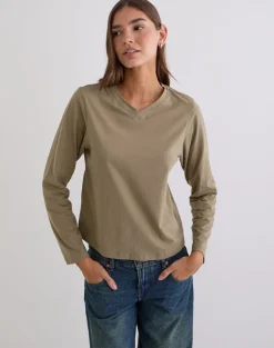 Feman Top in Jersey Khaki