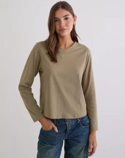 Feman Top in Jersey Khaki