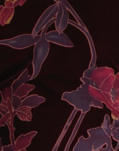 Fiorella Top in Floral Devore Burgundy