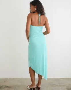 Florrie Midi Dress in Flock Floral Doodle Blue