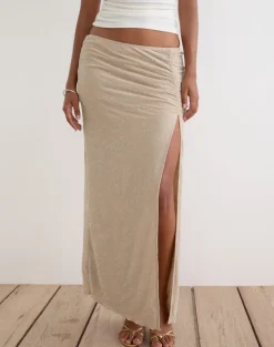 Franda Maxi Skirt in Moss Petal Coconut Milk