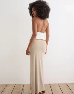 Franda Maxi Skirt in Moss Petal Coconut Milk