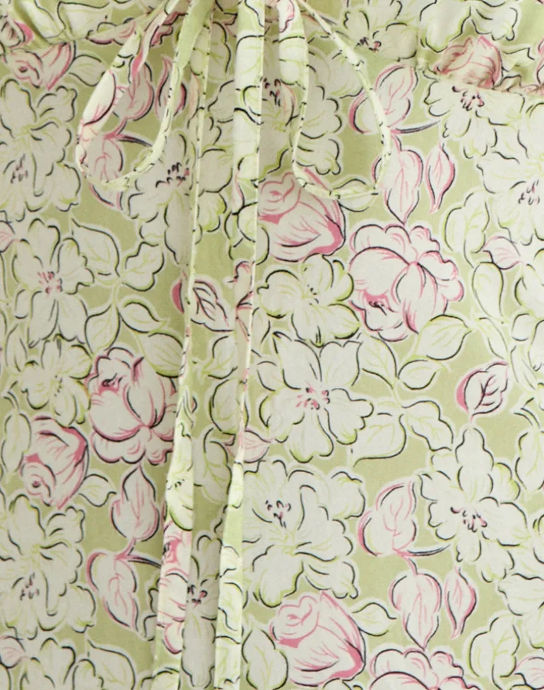 Gadisa Mini Dress in Blooming Lily Green