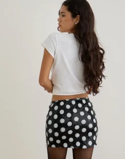Gaera Skirt in Polka Sequin Monochrome