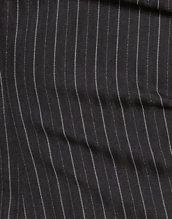 Ganta Slim Trouser in Pinstripe Black
