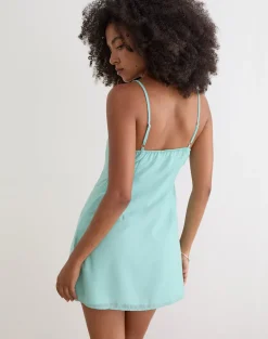 Gelora Mini Dress in Chiffon Floral Sequin Turquoise