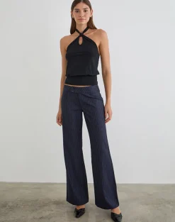 Giunea Knot Halterneck Top in Black