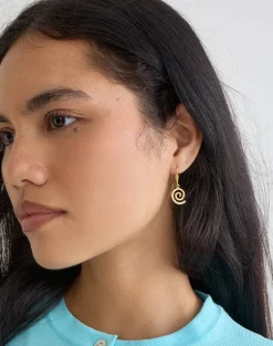 Gold Plated Small Swirl Earrings