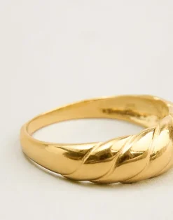 Gold Plated Textured Ring