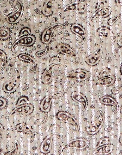 Govinda Mini Skirt in Paisley Sequin Gold