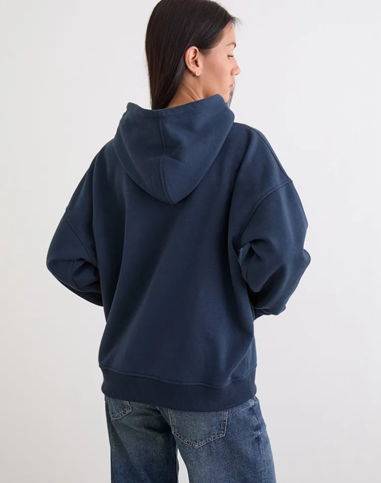 Guyton Hoodie in Navy with Sunday Uniform Graphic