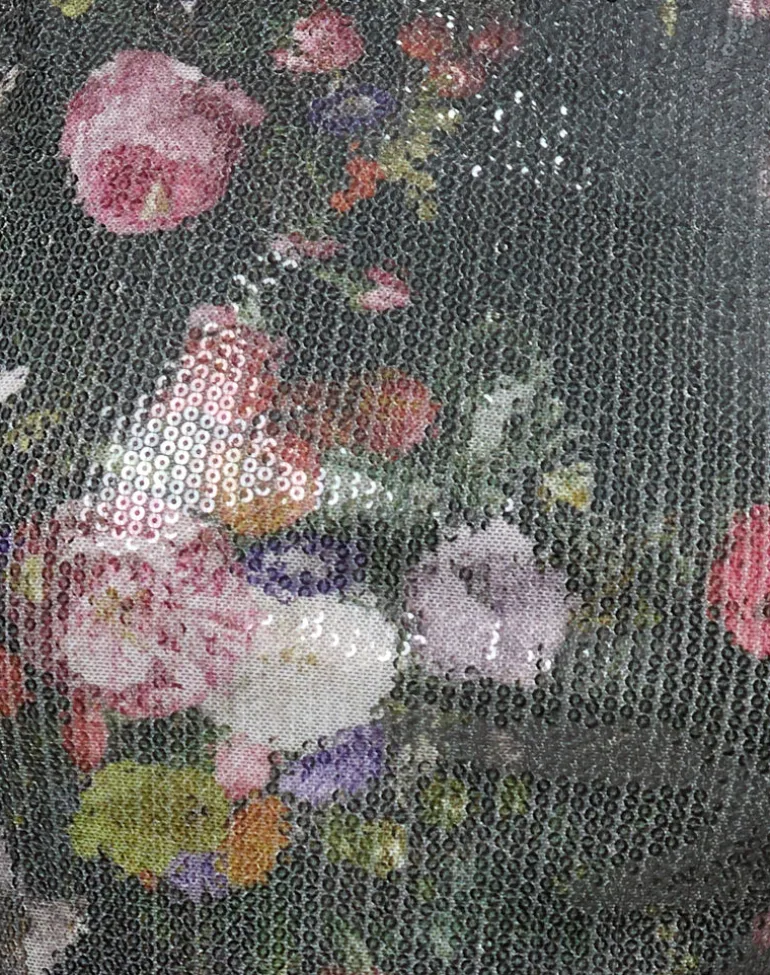 Hala Vest Top in Sequin Vintage Flower