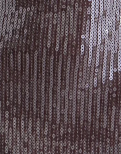 Hepasi Halter Dress in Clear Tinted Sequin Brown