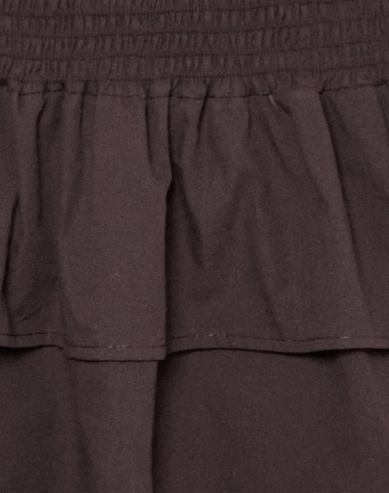 Herais Halterneck Mini Dress in Deep Mahogany