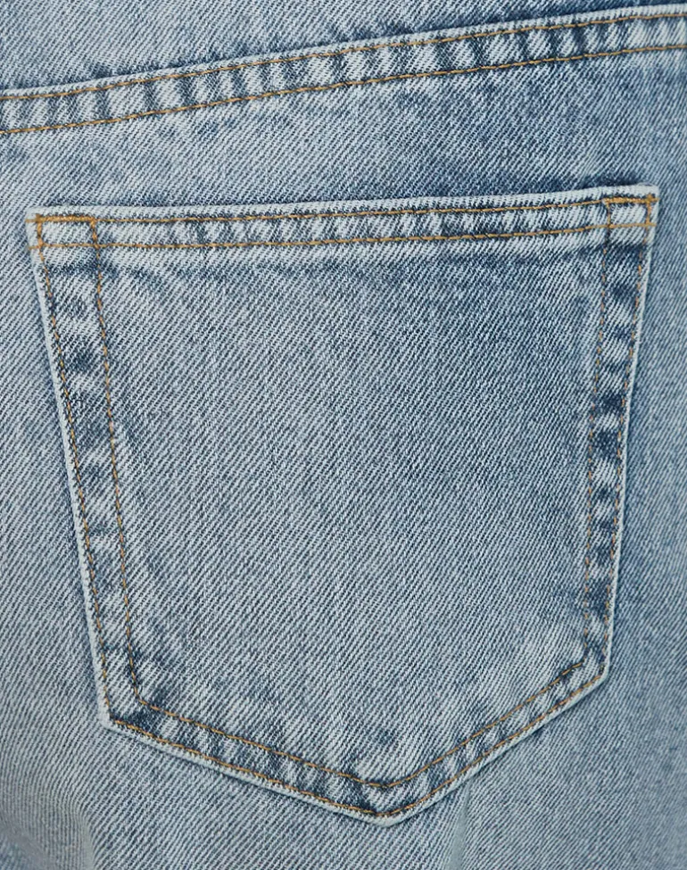 High Rise Barrel Jean in Blue