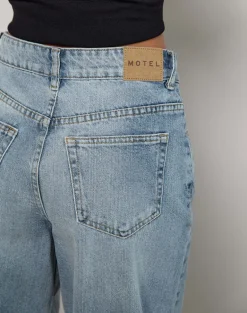 High Rise Barrel Jean in Blue