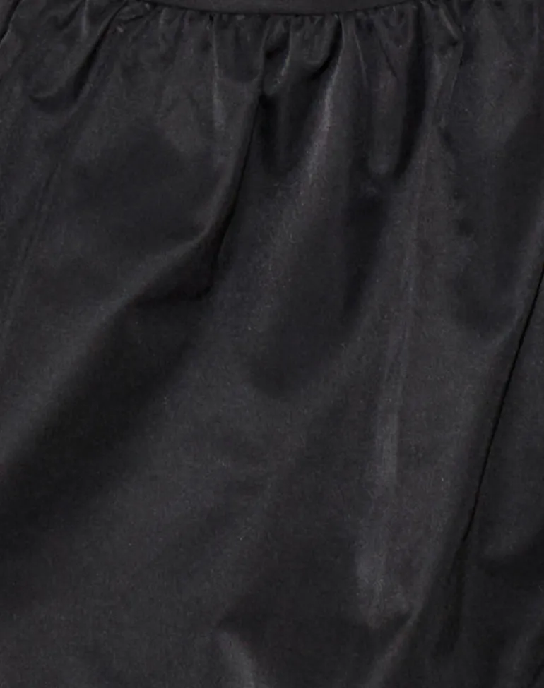 Hojiso Puffball Mini Skirt in Black