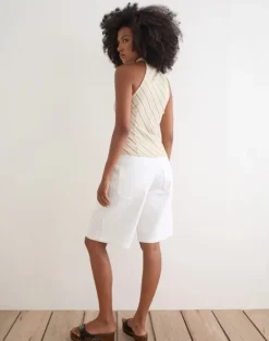 Iggya Top in Tilt Lines Beige