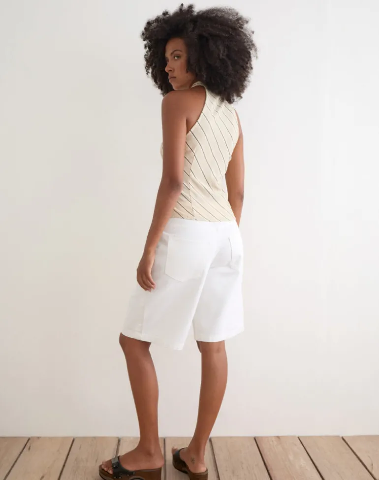 Iggya Top in Tilt Lines Beige