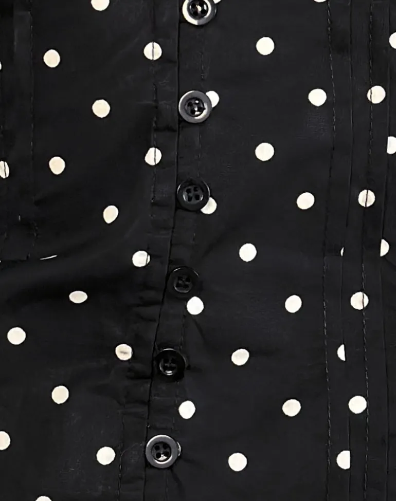 Ilias Corset Top in Basic Polka Black