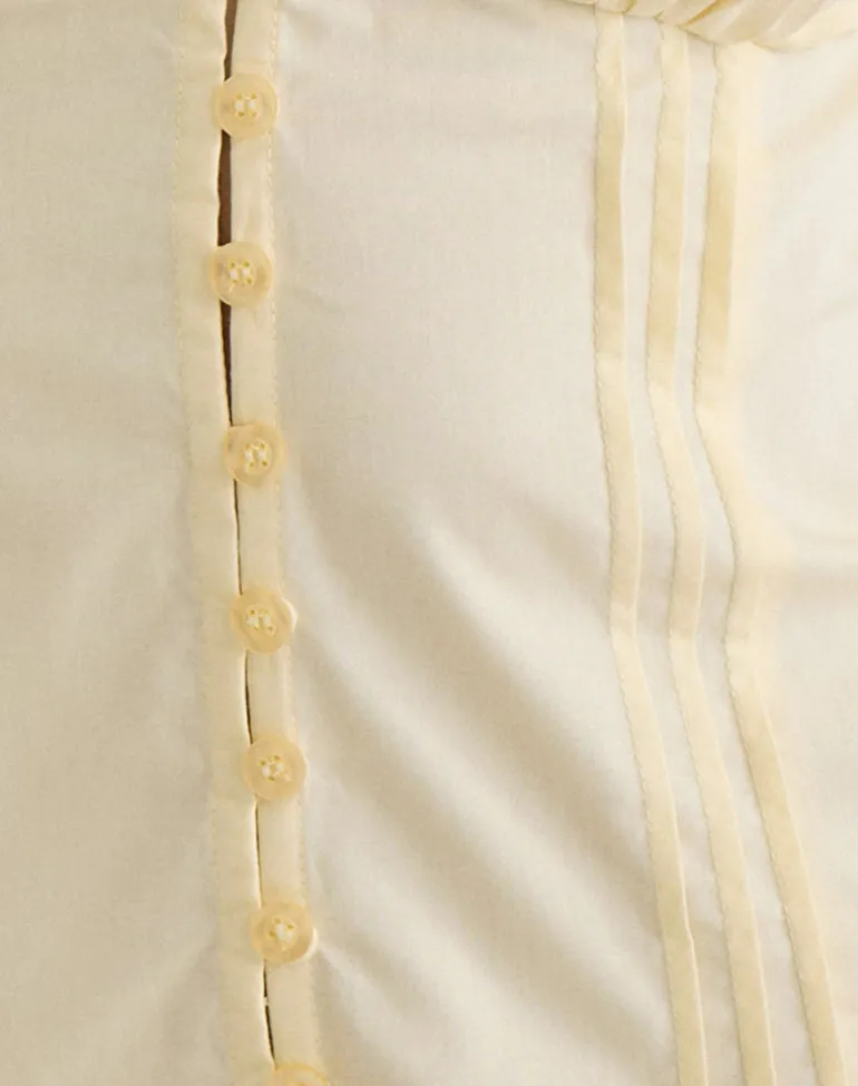 Ilias Corset Top in Poplin Buttermilk