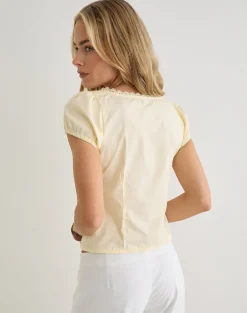Ilias Corset Top in Poplin Buttermilk
