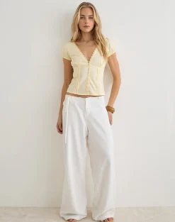 Ilias Corset Top in Poplin Buttermilk