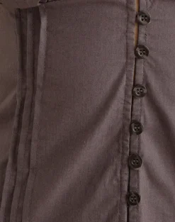 Ilias Corset Top in Poplin Peppercorn