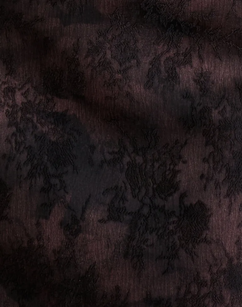 Iniya Mini Skirt in Jacquard Dark Purple Floral