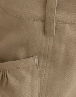 Iria Cargo Capri Trouser in Twill Khaki
